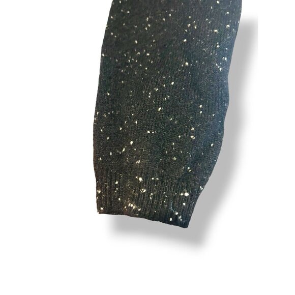 C by Bloomingdale's 100% Cashmere Sweater Set Black White Fleck Twin Set Small - Picture 6 of 14